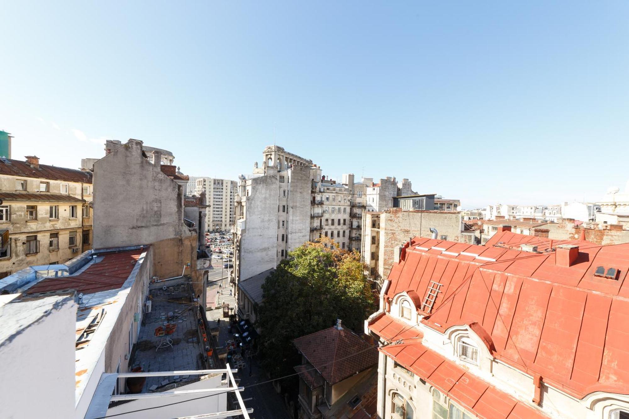 Roof Top Apartments Bukares Bagian luar foto